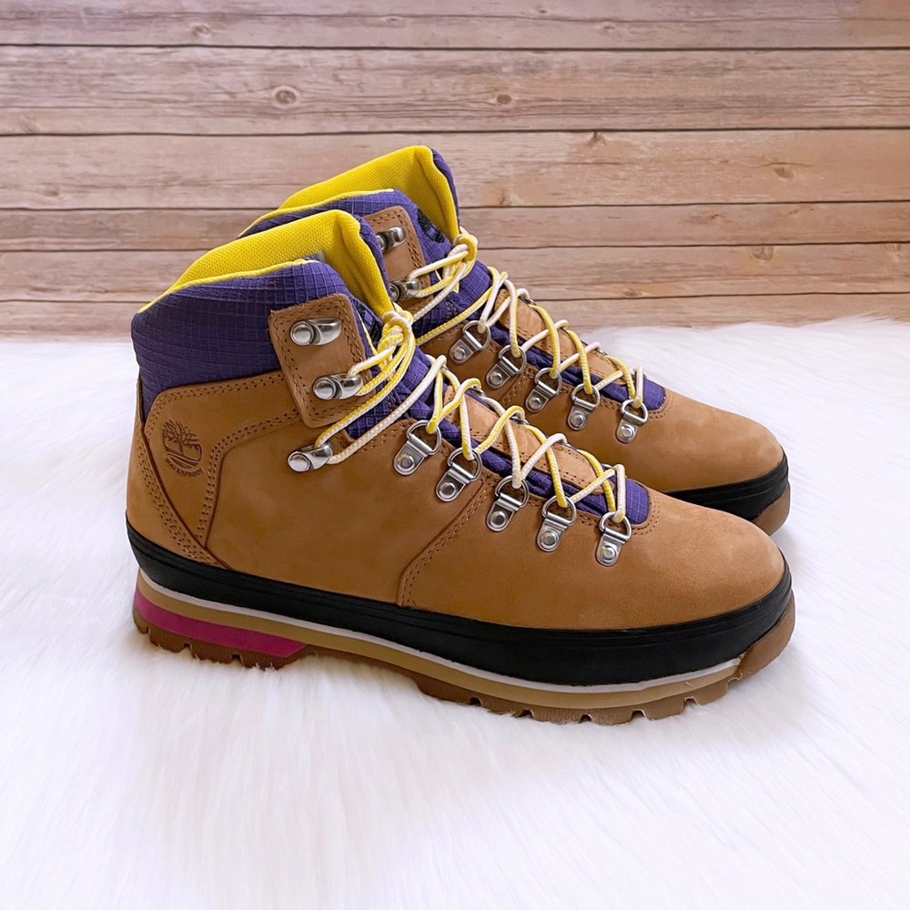Timberland Women’s Euro Hiker Waterproof Boots In Wheat - Picture 1 of 7